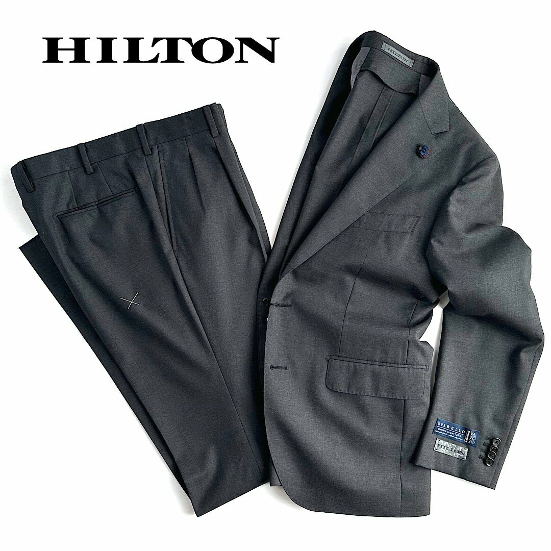 HILTON☆GUABELLO セットアップ スーツ ストライプ ブラック 黒