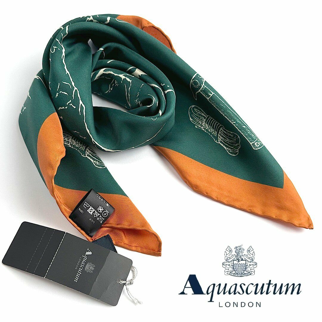 noel　AQUASCUTUM スカーフ　シルク100% イタリア製 楽天市場】Aquascutum【アクアスキュータム】定価20,900円（税込
