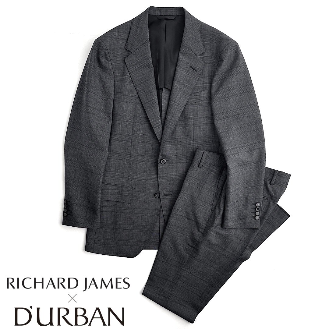 美品 XL 背抜き ゼニア ダーバン セットアップ スーツ チャコール BB6 美品 XL 背抜き ゼニア ダーバン セットアップ スーツ