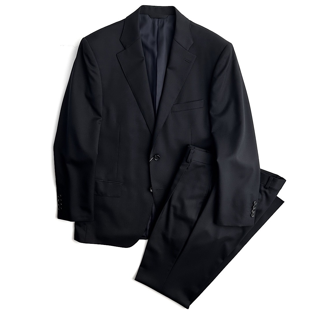 D'URBAN【ダーバン】定価110,000円(税込)日本製 ~J∞QUALITY~シルク混ウールスーツ 濃紺無地r.a.s.o 秋冬 ネイビー BB4サイズ|toto・noel