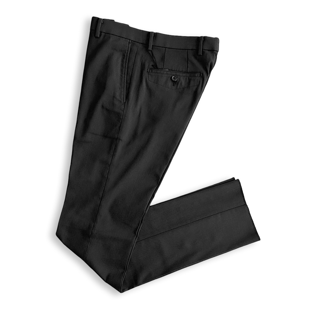 D'URBAN ダーバン ストレッチチノパンツ メンズ ブラック 秋冬 ハイパワーストレッチ ノータック スーパークリース センタープレス ビジネス カジュアル 78・82・86・98｜toto・noel