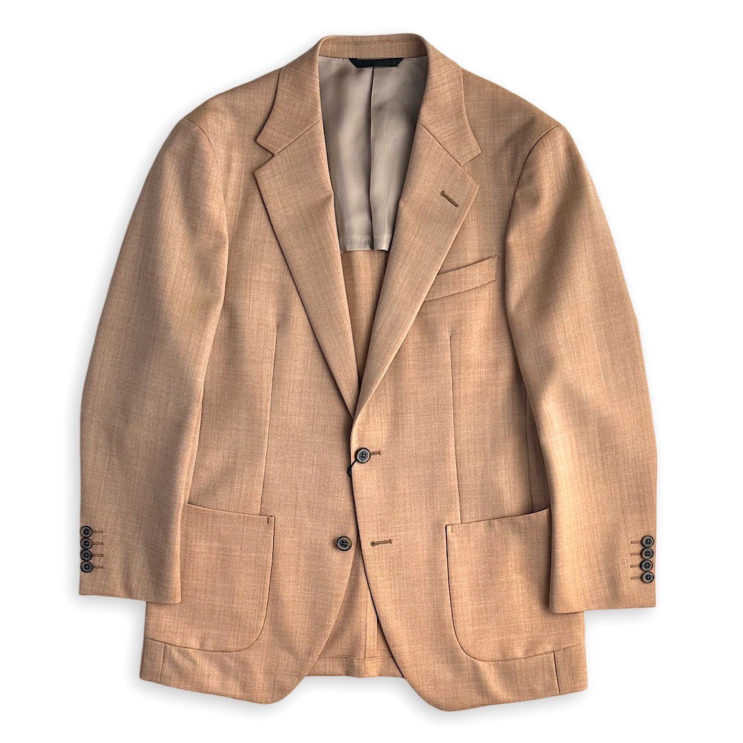 D'URBAN×Richard James【ダーバン×リチャードジェームズ】定価82,500円(税込)日本製 ストロングウールカラージャケットオレンジ系 春夏 背抜き仕立てL34・L36・L38・L40サイズ|toto・noel
