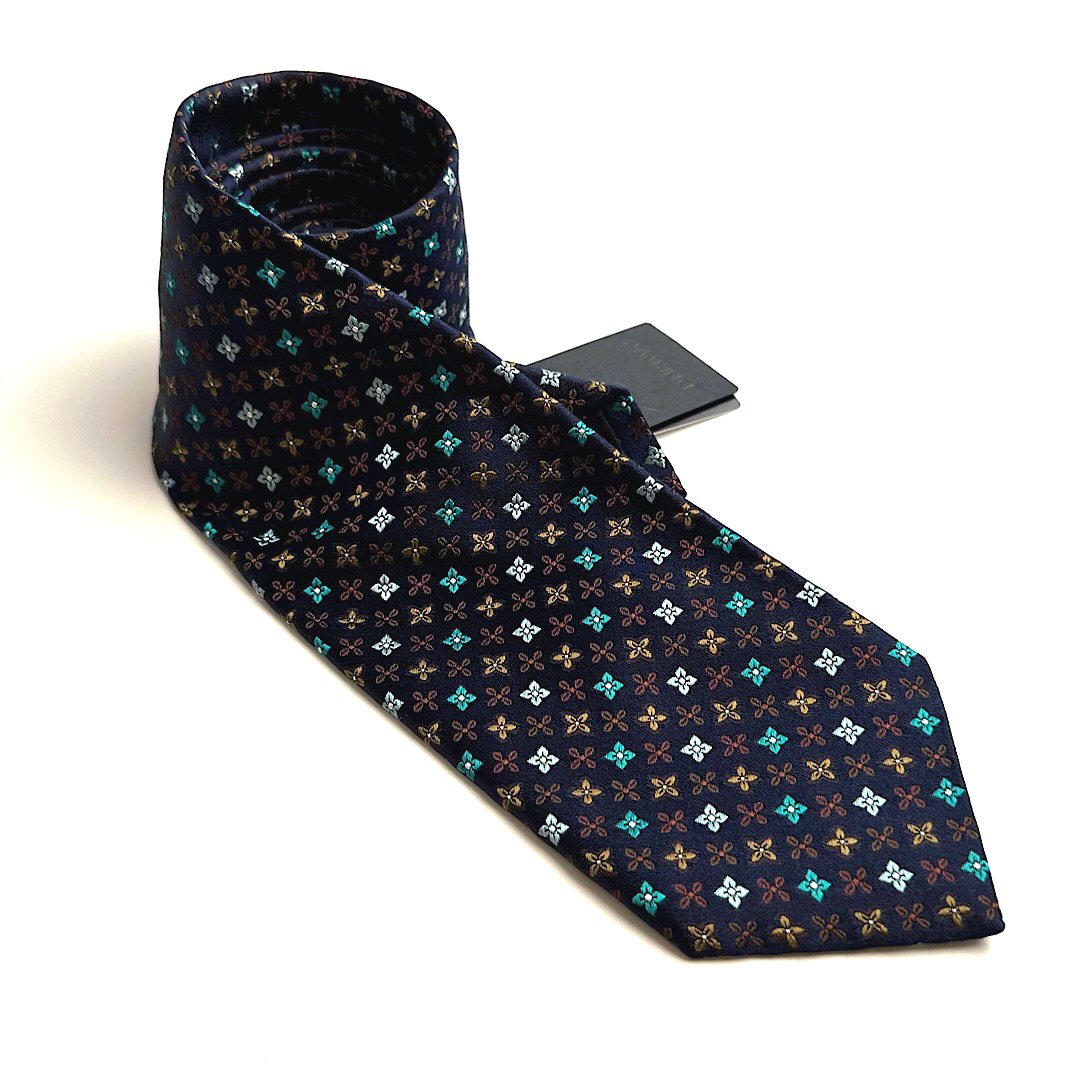 【絹の艶 拘りの一本 シルク100％ 定価1.7万 イタリア製】新品 D'URBAN ダーバン 草模様 総柄 シルクネクタイ / a0305_25 D\u0027URBAN ダーバン 新品 定価1.7万 絹の艶 拘りの一本 シルク100