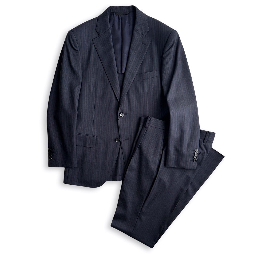 【新品】 ダーバン D'URBAN レダ ストライプ 黒 背抜き トールサイズ ダーバン D'URBAN 【SESSERA】グレーストライプスーツ