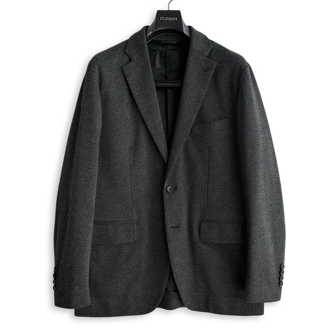 ≪サンプル品≫D'URBAN【ダーバン】 定価55,000円（税込） ウールミックスジャージージャケット メンズ ジャケット 高級 ブランド グレー系 秋冬 48サイズ（Lサイズ）