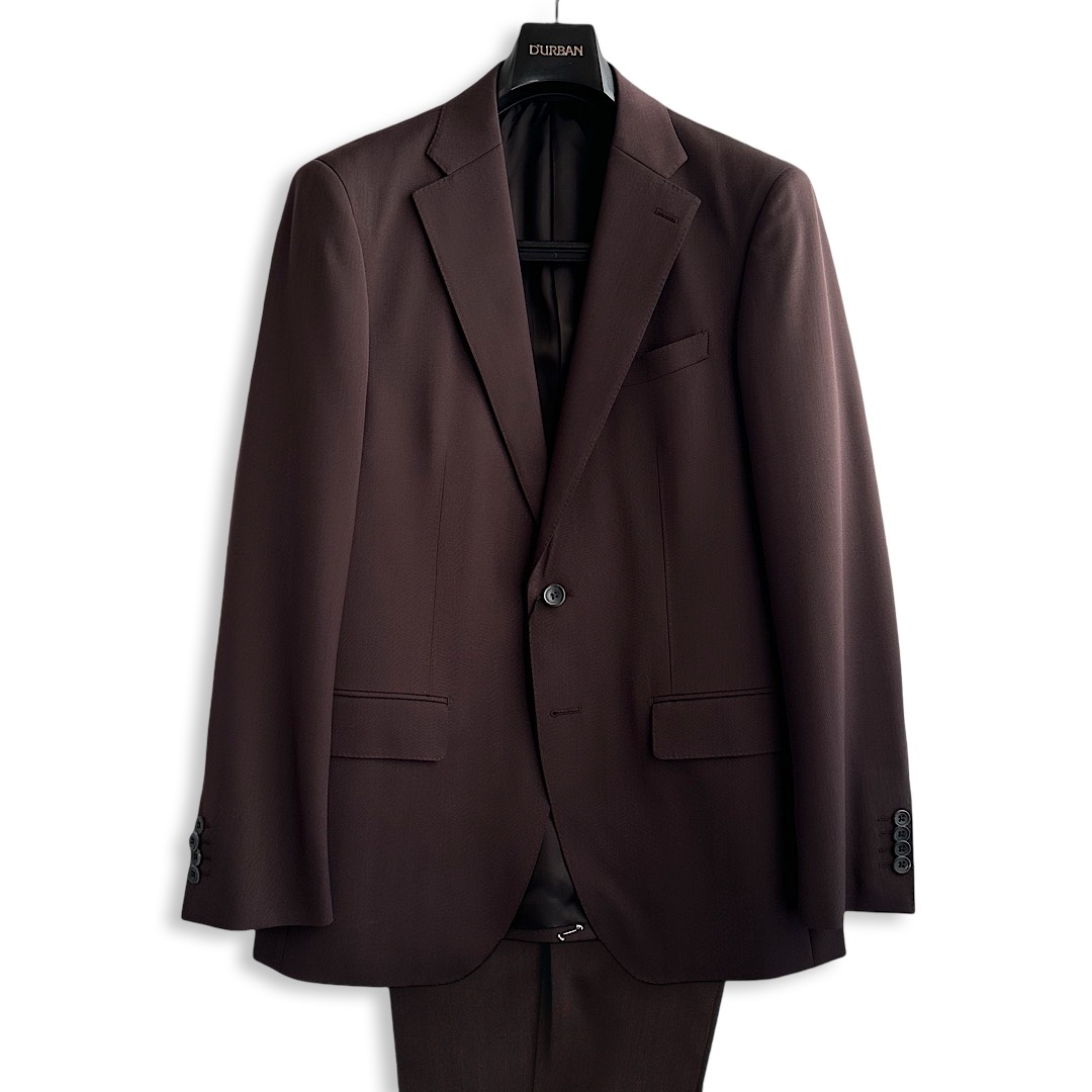 ≪サンプル品≫D'URBAN【ダーバン】 定価143,000円（税込） 日本製 ブラウンウールスーツ メンズ スーツ 高級 ブランド チョコレート 秋冬 A6サイズ 37,180円