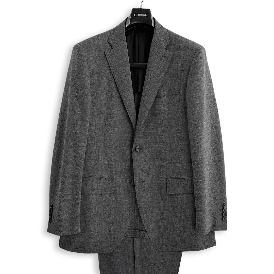 D'URBAN【ダーバン】 定価110,000円（税込） 日本製 バーズアイ崩しウールスーツ メンズ スーツ 高級 ブランド グレー 春夏秋 r.a.s.o生地使用 A5・A6・A7・AB4・AB7 BB4・BB6サイズ A体 AB体 BB体