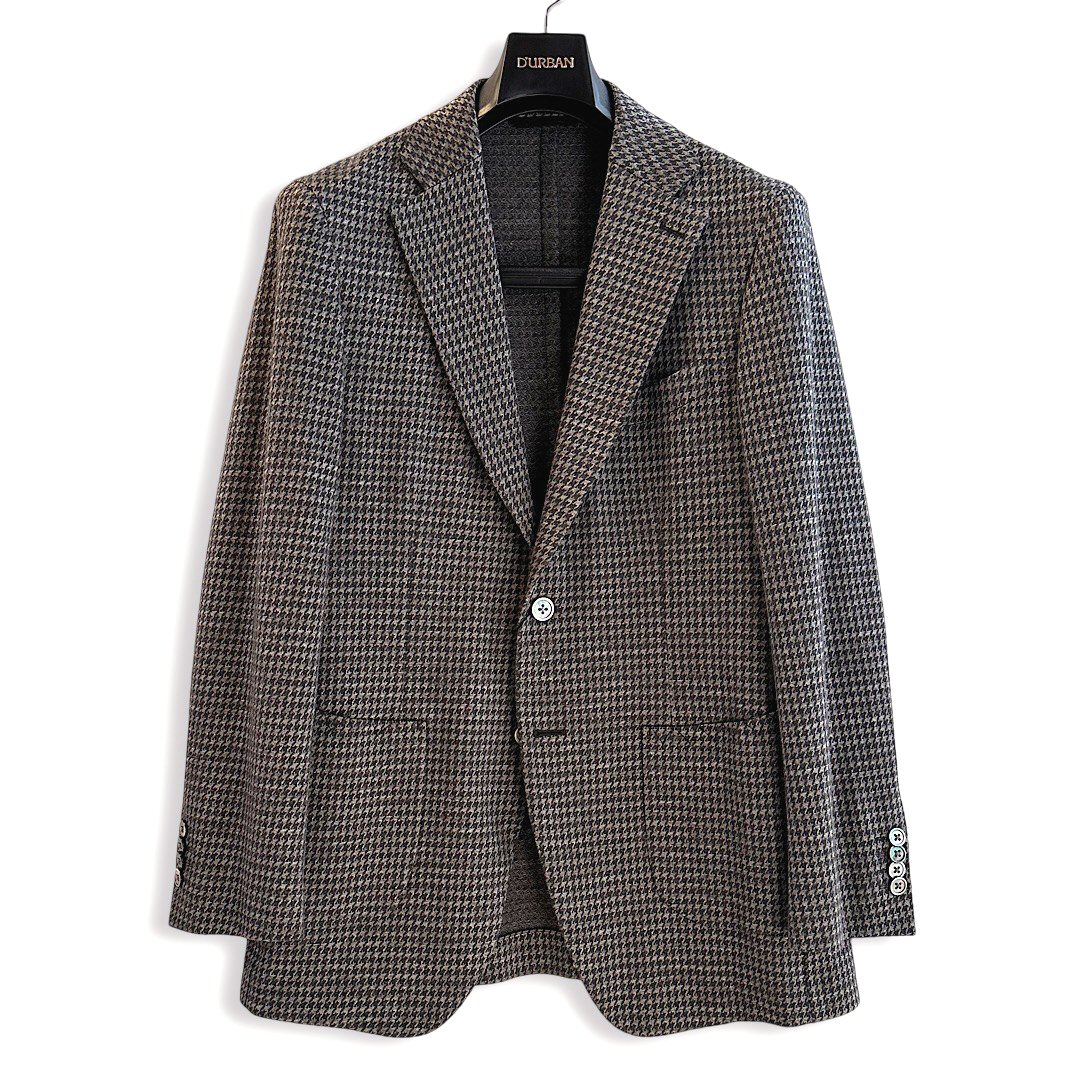 D\u0027URBAN【ダーバン】必要経費77,000円（税込）日本製 綿麻ジャケットハンドトゥース 赤銅色系メンズ 上衣 御膳上等 ブランド名春～秋口 AB4大いさ メンズファッション-コート・ジャケット