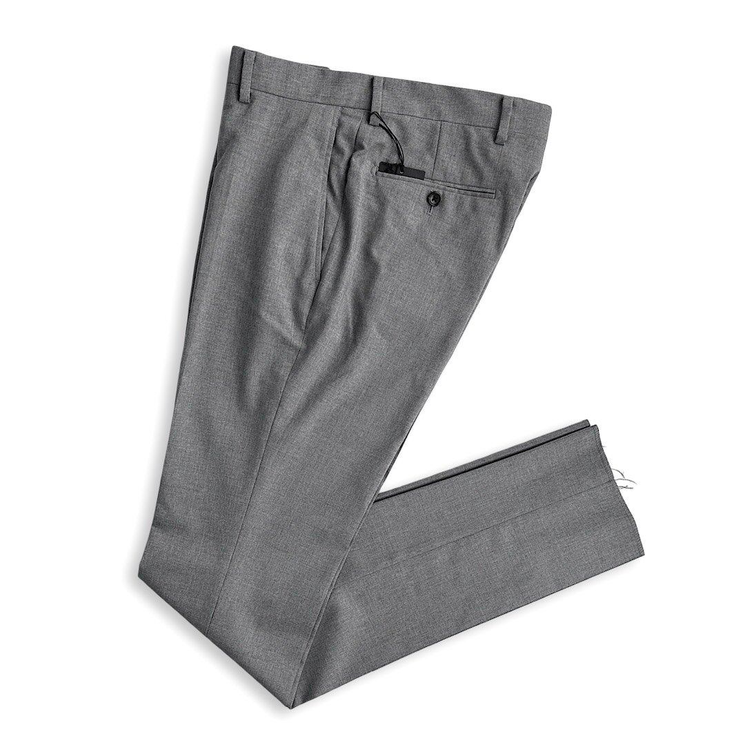 D\u0027URBAN【ダーバン】通貨価値30,800円（税込）日本製 ノータックスラックスZEAL 120\u0027s ピュアウール春夏 ナチュラルストレッチメンズ 御前上等 ブランド名 ライトグレーウエスト79糎・94糎