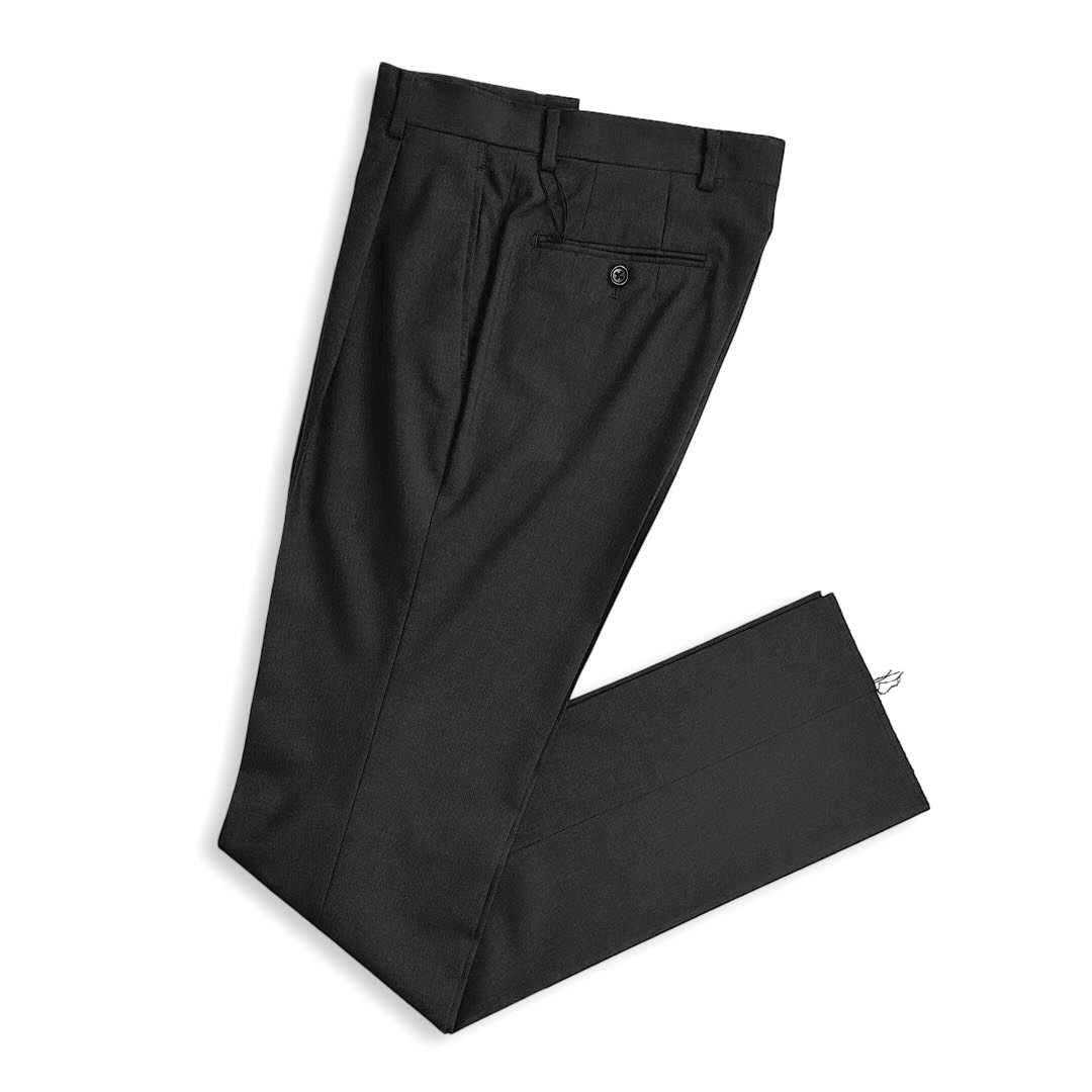 D\u0027URBAN【ダーバン】通貨価値30,800円（税込）日本製 ワンタックスラックスZEAL 120\u0027s ピュアウール春夏 ナチュラルストレッチメンズ 御前上等 ブランド名 ダークグレーウエスト76糎・82糎・91糎