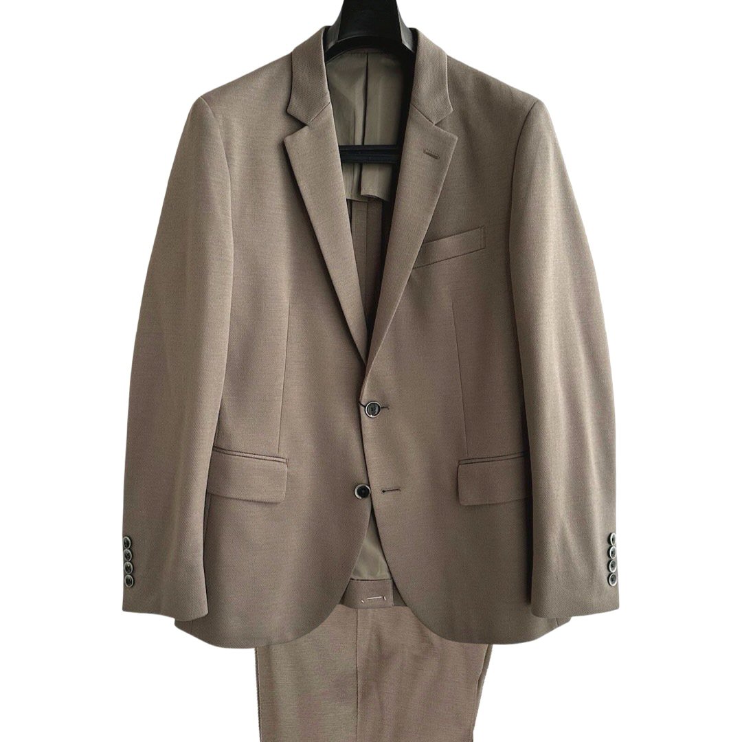 EPOCA UOMO【エポカ ウォモ】定価114,400円(税込)セットアップスーツ ベージュ ジャージーシルケット加工 ジャケット パンツ スラックス春夏 46・48・50サイズ|toto・noel