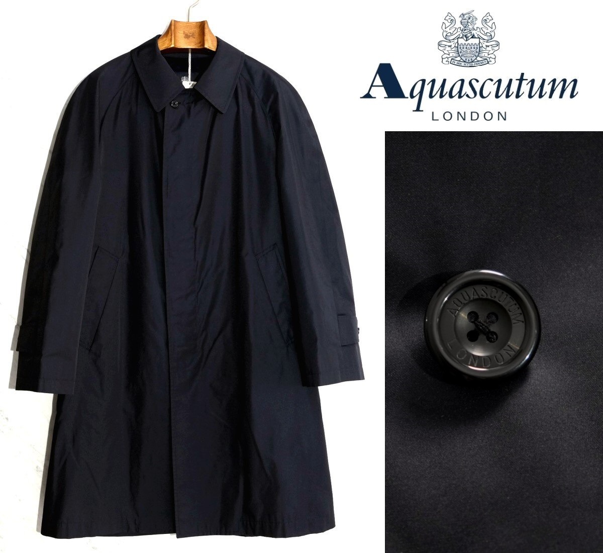 楽天市場 Aquascutum アクアスキュータム 40 Off 定価132 000円 税込 日本製シルク混ステンカラーコート撥水加工 軽量素材 Toto Noel