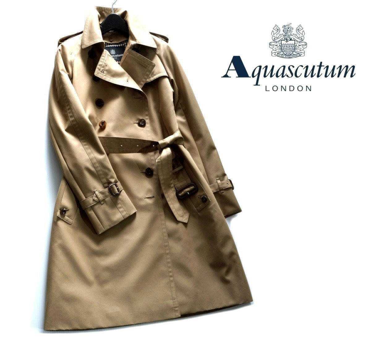 楽天市場 Aquascutum アクアスキュータム 日本製レディーストレンチコート脱着可能ウールライナー付きハニーベージュ Toto Noel