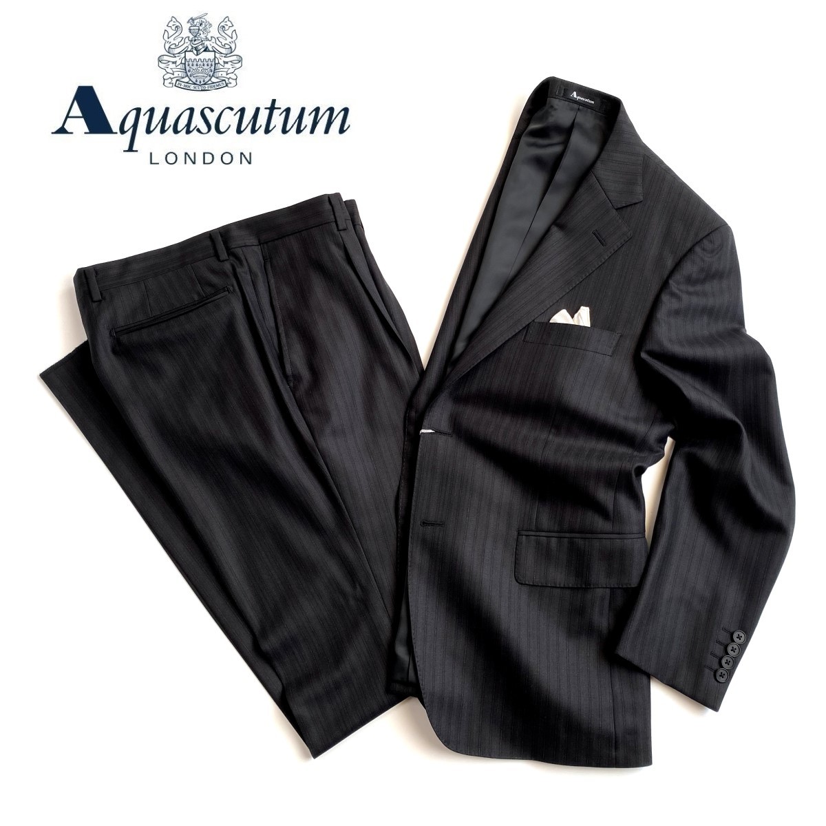 楽天市場】Aquascutum【アクアスキュータム】日本製ストライプウール