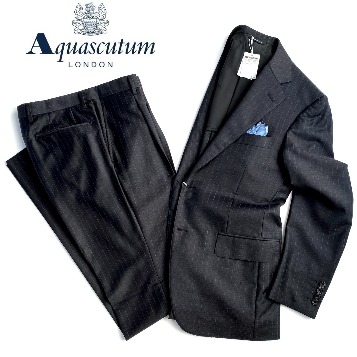 希少】英国製 Aquascutum セットアップ スーツ 本格仕様 セットアップ