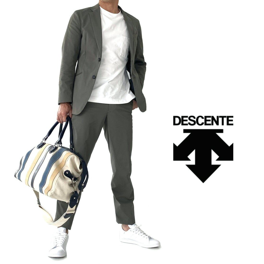 楽天市場】DESCENTE【デサント】ストレッチスーツカーキ系メッシュ裏地