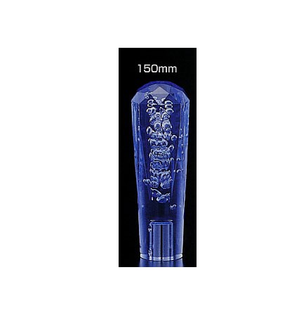 クリスタルダイヤカット泡ノブ ブルー　１５０ｍｍ