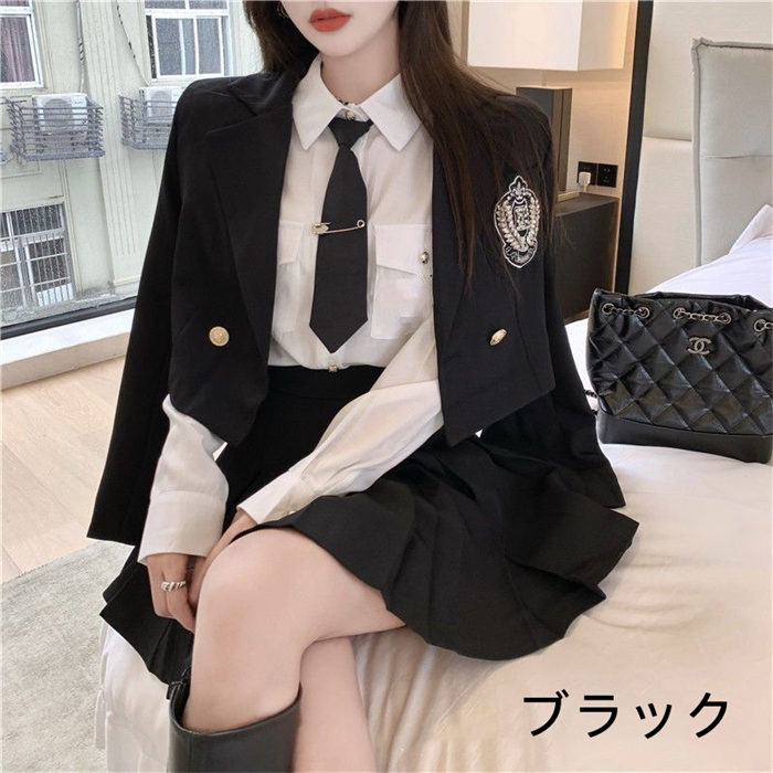 はいり込む式 卒式 背広 レディース お嬢さん フォーマルスーツ JKユニフォーム コスプレ御召しもの ユニフォーム 背広書き割り 4点書き割り 2点書き割り セットアップ 上下書き割り ちびっ子背広 上衣 白プルオーバー 筋目スコート タイ 紋章 大層らしい大きさ 今めかしい お坊っちゃん 告げ知らせる会 はいり込む式背広