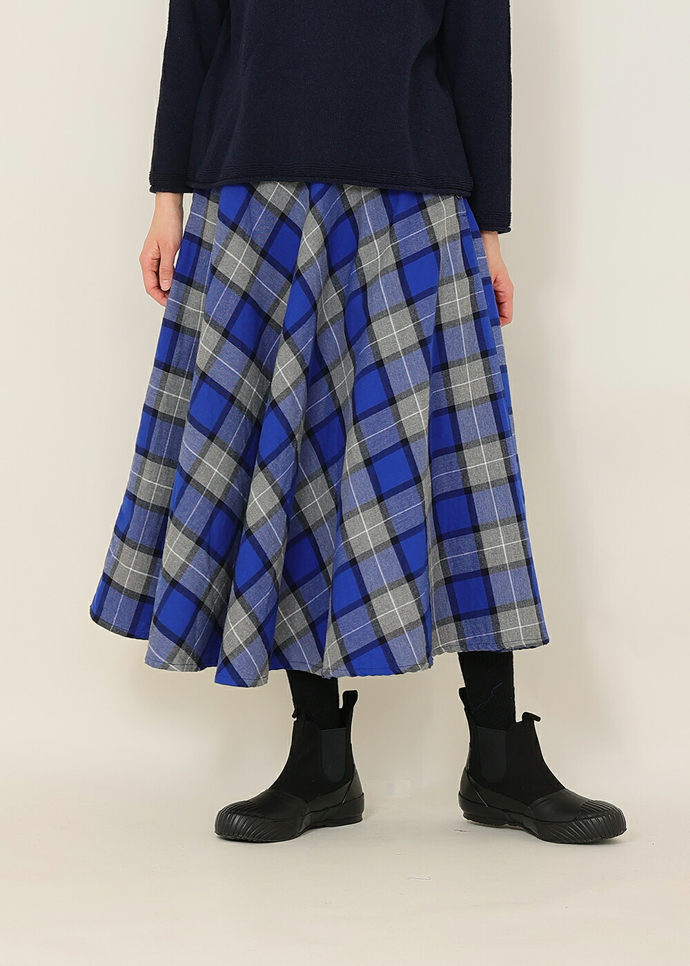 コットン ビエラタータン フレアスカート