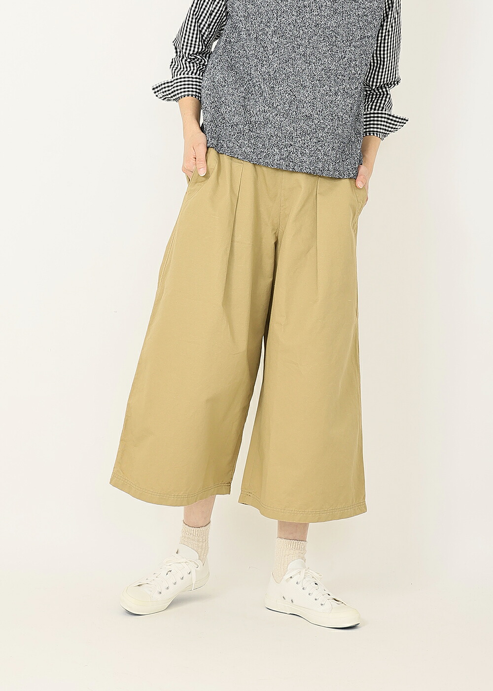コットンリネンカルゼタックパンツ