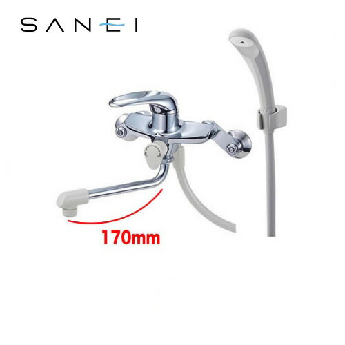 [CSK1710D-13] 三栄 風呂場水栓 壁付 シングルシャワー練り合わせる栓 風呂場用 SANEI スパウト長さ\u003d170粍 【貨物輸送無料】