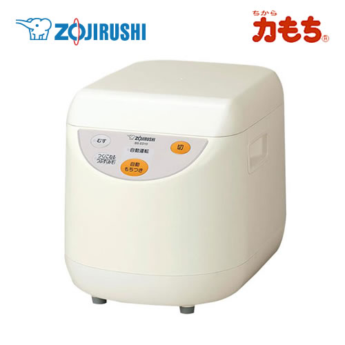 [BS-ED10-WA] 象印 餅つき機 力もち マイコン全自動 「蒸す・つく・こねる・つぶす」1台4役 みそはね とっ手つきうす みそ作り ホワイト 【送料無料】