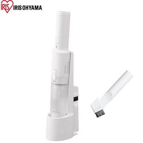 [HCD-21-W] 充電式ハンディクリーナー アイリスオーヤマ 掃除機 サイクロン式 0.15L すき間＆ブラシノズル（切り替え式） ハンディタイプ ホワイト 【送料無料】｜東海トリカエ隊店