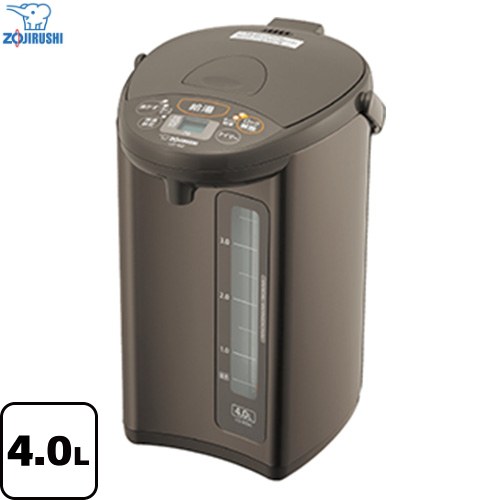 [CD-WZ40-TM] マイコン沸とう電動ポット 象印 電気ケトル・ポット 容量：4.0L 4段階保温設定（98℃、90℃、80℃、70℃） 消費電力湯沸かし時（W）：700 交流100V 50/60Hz メタリックブラウン 【送料無料】