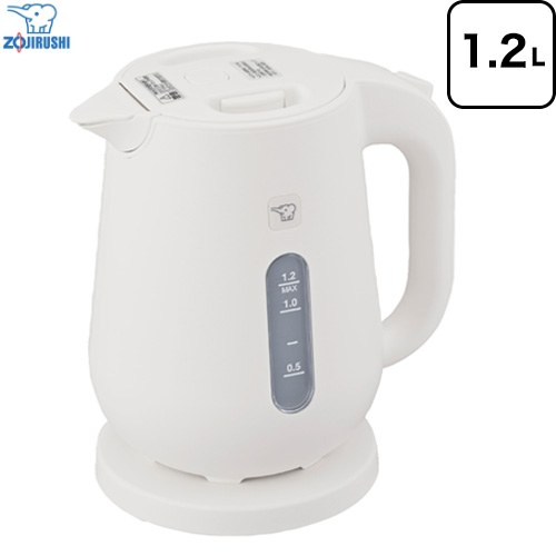 [CK-VB12-WA] 象印 電気ケトル・ポット 電気ケトル 定格容量（L）：1.2L 大容量タイプ 消費電力湯沸かし時（W）：1300 ホワイト 【送料無料】