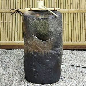 【今だけ限定10%OFFクーポン】【送料無料】信楽焼涌き水電動つくばい渓流！陶器つくばい！循環 水琴窟 水流 蹲 筧 かけひ すいきん 信楽焼カケヒ 和風 信楽焼きツクバイ 箱庭 [dt-0011]｜しがらき陶庵