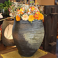 信楽焼【星野亨斉 造】◆自然紬壺◆ 【陶器・壺・花瓶・花入】 信楽焼【星野亨斉 造】◇自然紬壺◇ 【陶器・壺・花瓶・花入】