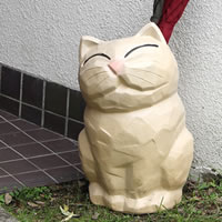 【今だけ押さえる15%OFFクーポン券】信楽焼猫傘立て！部屋の入り口の室内装飾！瀬戸もの 信楽焼かさたて 瀬戸もの傘立て 和風傘立て やきもの 傘たて つぼ ツボ しがらき 傘入れ カサタテ 営造祝 開店祝 [kt-0215]