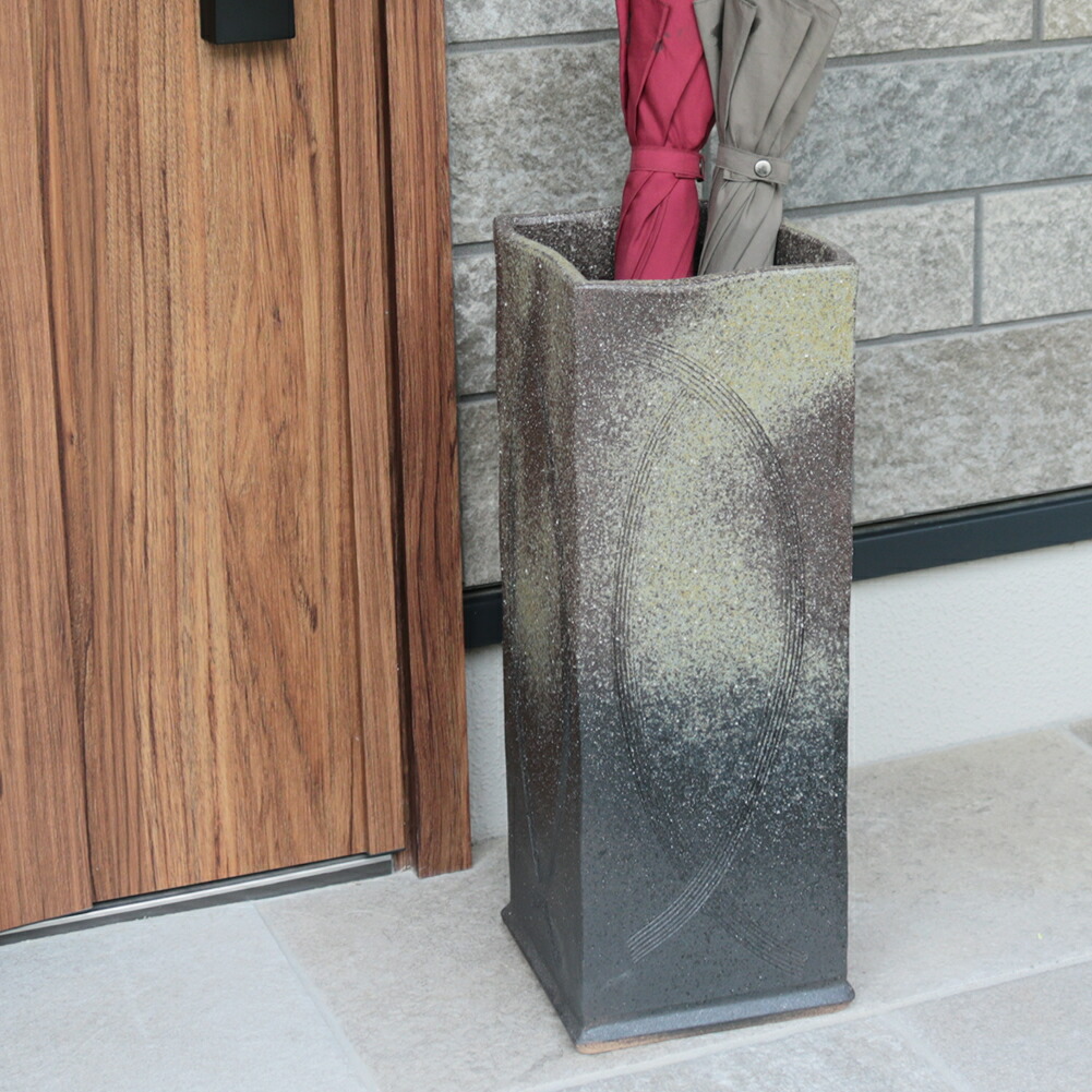 楽天市場】陶器傘たてべっ甲坪壺型傘立かさたて,傘たて,信楽焼きの陶器