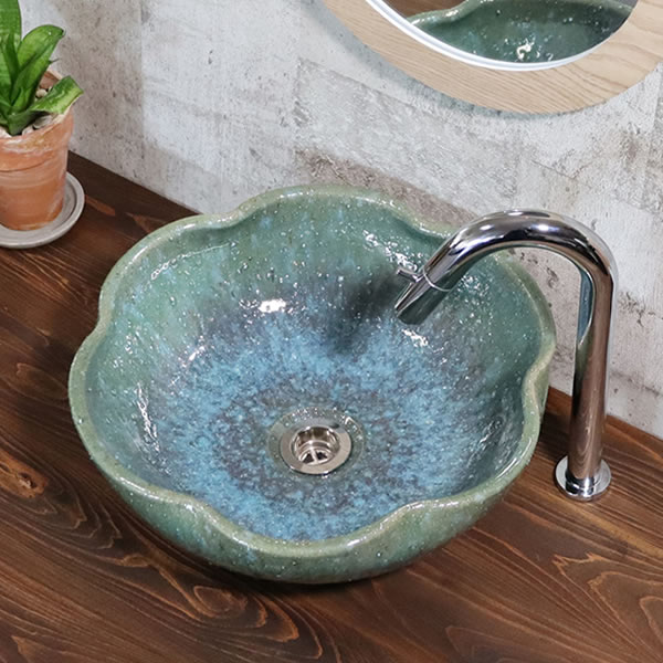 【ポイント5倍】手洗い鉢 陶器洗面 信楽焼 洗面ボウル 手洗器 洗面ボール トイレ用 手洗鉢 陶器 洗面鉢 鉢 手洗い器 鉢 洗面シンク 洗面器 洗面台 ボール 和風 やきもの しがらき tr-2284