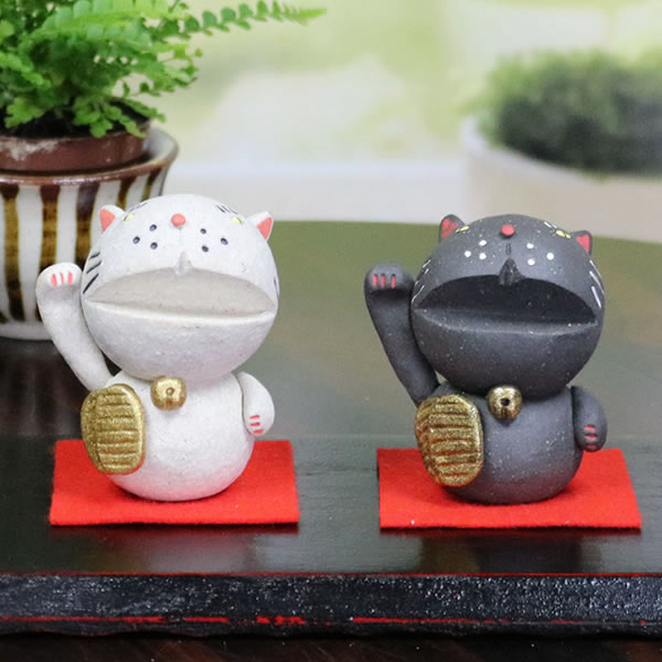 ねこ ネコ 招きねこ 飾り物 チャイナにゃんにゃん 手作りねこ まねき猫 