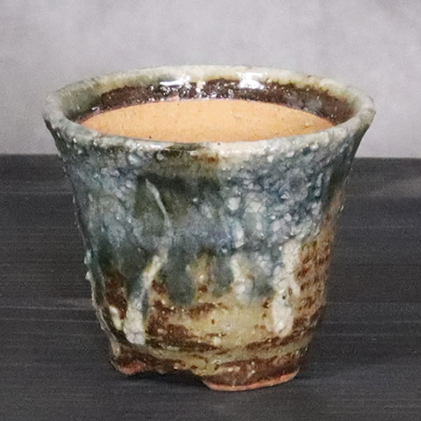 山草鉢 手作りの陶器植木鉢 山野草鉢 信楽焼 山草 鉢 しがらき 陶器鉢 植木 やきもの 信楽焼鉢 手づくり 多肉植物 塊根植物 sa-0365