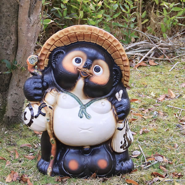 福狸 古信楽風 20号　（信楽焼き・陶器・たぬき タヌキ 置物　（信楽焼き・陶器 信楽焼 20号古信楽風福狸 たぬき タヌキ 開運 縁起物 可愛い