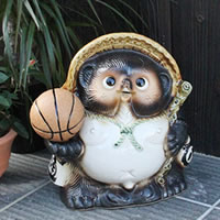 信楽焼の狸 和be たぬき ReTanuki 15cm 5寸 レッド | インテリア雑貨・生活
