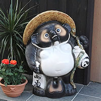 楽天市場】福狸 20号 信楽焼 たぬき 陶器 狸 置物 タヌキ 開店祝い