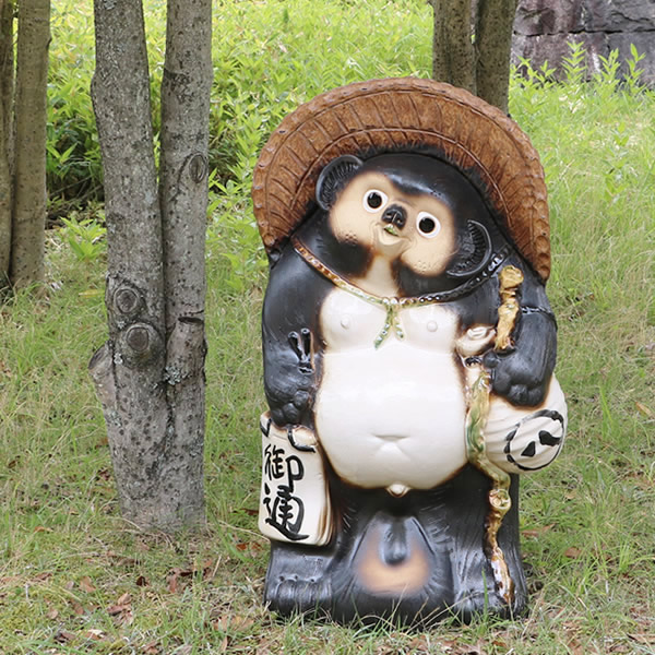 縁起物 信楽焼き 狸の置物 特大30号 約1M 展示品レベル極上美品 18万相当 縁起物 信楽焼き 狸の置物 特大30号 約1M 展示品レベル極上美品