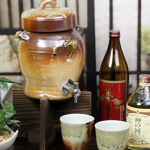 焼酎サーバー　信楽焼　3升（5,4L） 楽天市場】3升用信楽焼焼酎サーバー 焼酎が美味しくなると評判の