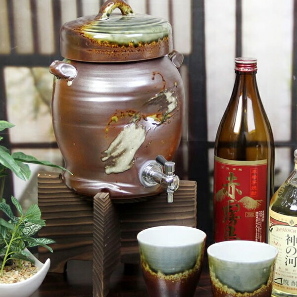 【今だけ制限事項15%OFFクーポン券】鉄赤強い酒サーヴァー【文字記号入れ可】2.5リッター★美味しくなると取り沙汰です★差し上げ物にも至適！◆名入れ◆信楽焼サーヴァー[ss-0079]