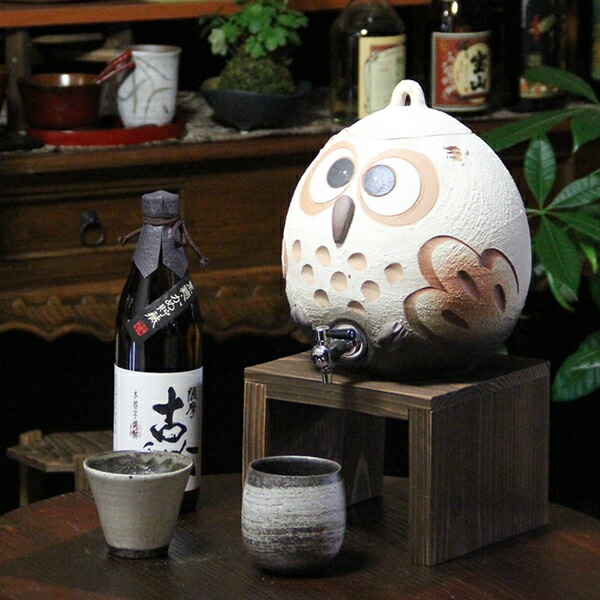焼酎が美味しくなると評判の信楽焼焼酎サーバー！＜br ＞ふくろう焼酎サーバー 陶器サーバー 信楽焼サーバー ＜br ＞フクロウサーバー[ss-0099] 25,950円