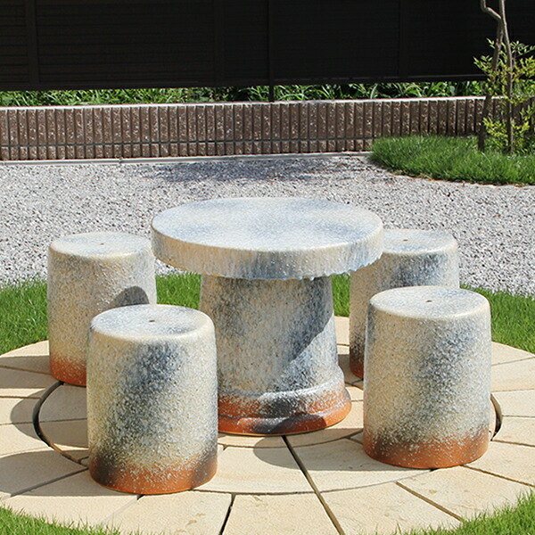 Shigaraki Touan No 20 Shinshu Raku Garden Table Ceramic 20 Shinshu Raku Garden Table Ceramic Pottery Veranda