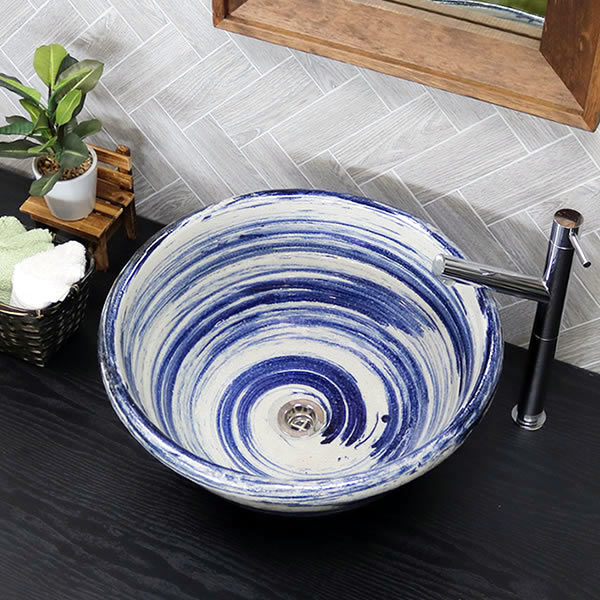 【今だけ限定10%OFFクーポン】手洗い鉢 陶器洗面 信楽焼 洗面ボウル 手洗器 洗面ボール 手洗鉢 陶器 洗面鉢 鉢 手洗い器 洗面シンク 洗面器 洗面台 ボール 和風 やきもの しがらき 大型 tr-4132