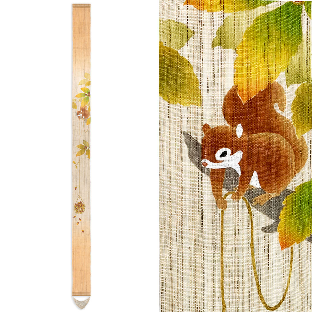 楽天市場】細タペストリー 駒犬張り子 京都 洛柿庵 らくしあん 麻100