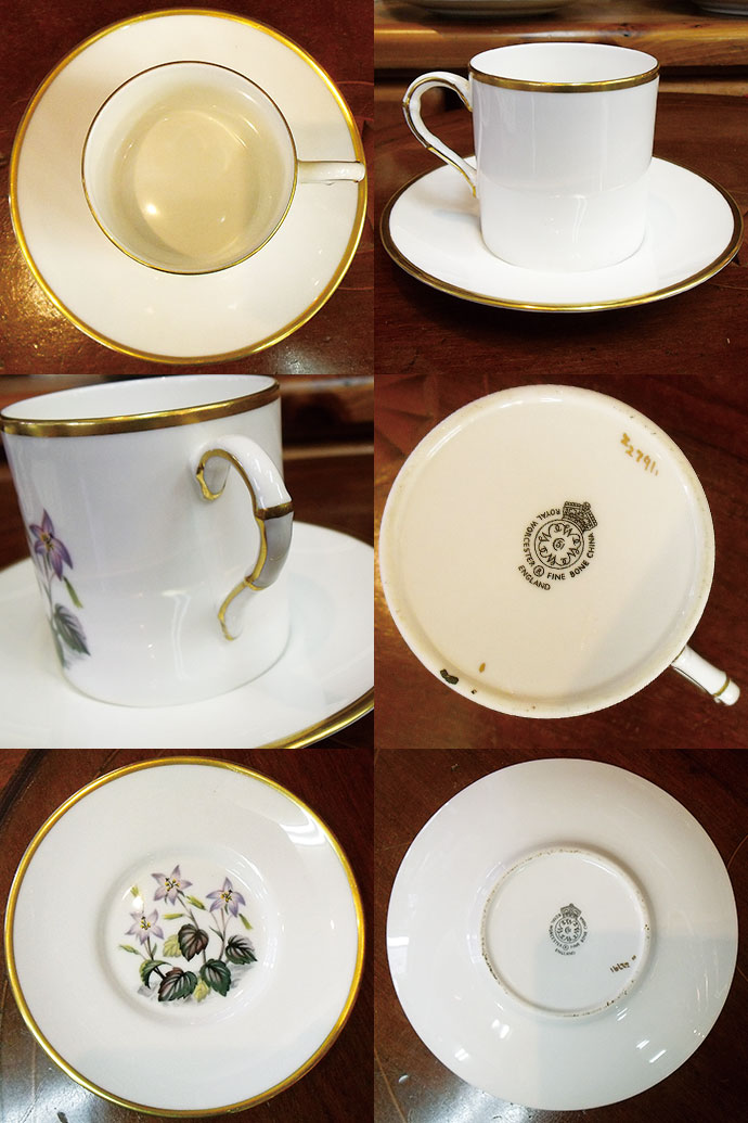 【楽天市場】アンティーク食器・陶磁器 ロイヤルウースター（Royal Worcester） デミタスカップ／コーヒーカップ／ティーカップ