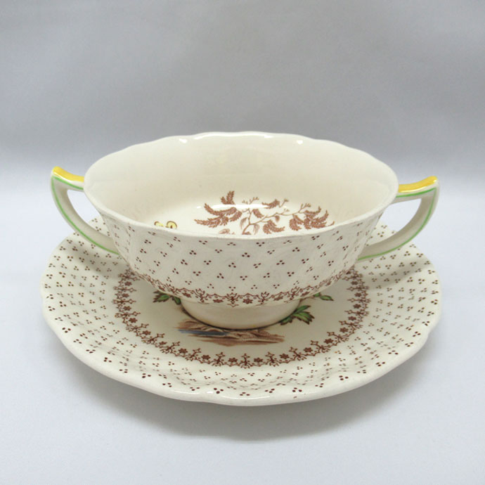 春夏新色 アンティーク スープカップ ソーサー Royal Doulton ロイヤルドルトン Grantham 1934 1964年頃 ヴィンテージ 食器 陶磁器 キッチン雑貨 テーブルウェア 即納最大半額 Www Ilsudest It