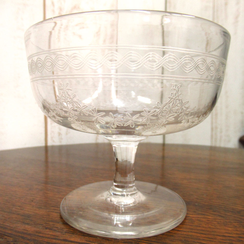 アールデコ ガラス 杯 1840年代 アンティーク 送料込み250911