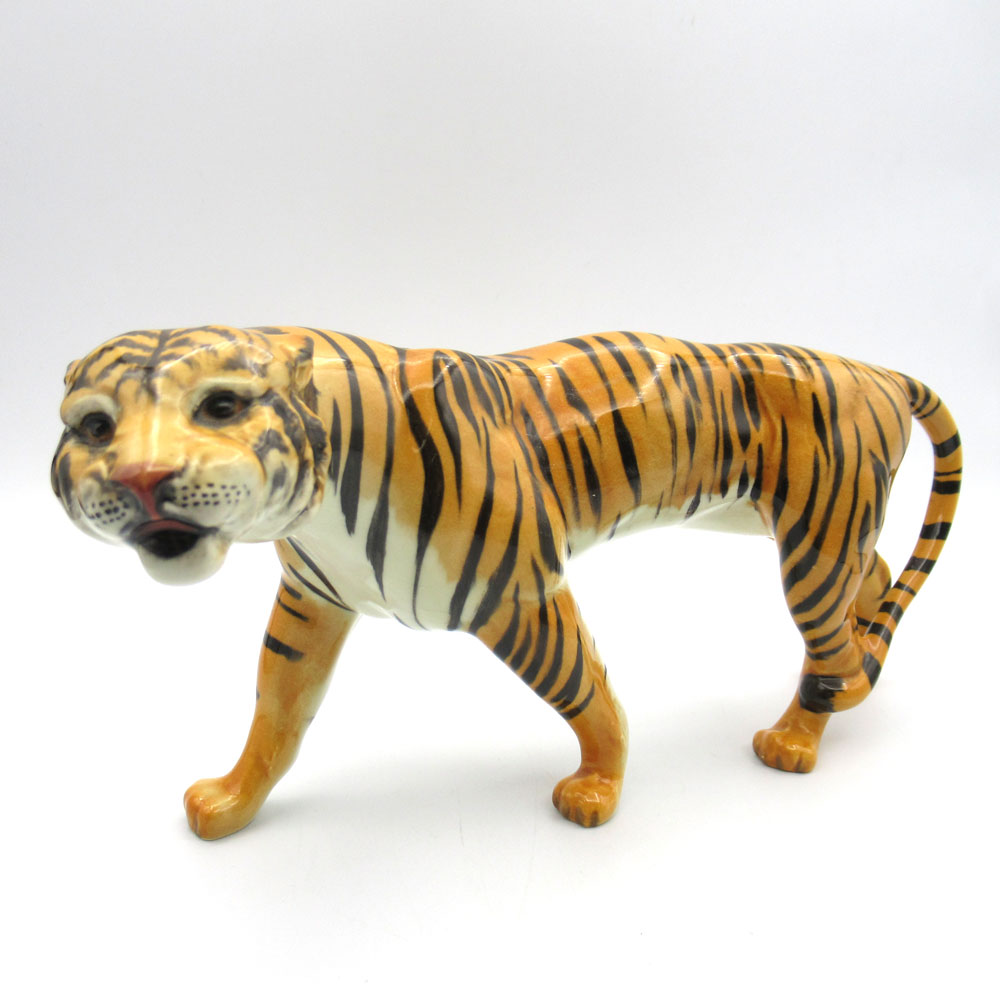貫入有り ヴィンテージ フィギュア 虎 タイガー Beswick ベズウィック イギリス 1955-1972年頃 <br><br> アンティーク インテリア 欧州雑貨 置物 オブジェ フィギュリン 陶磁器 動物